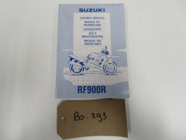 Fahrerhandbuch Suzuki RF 900